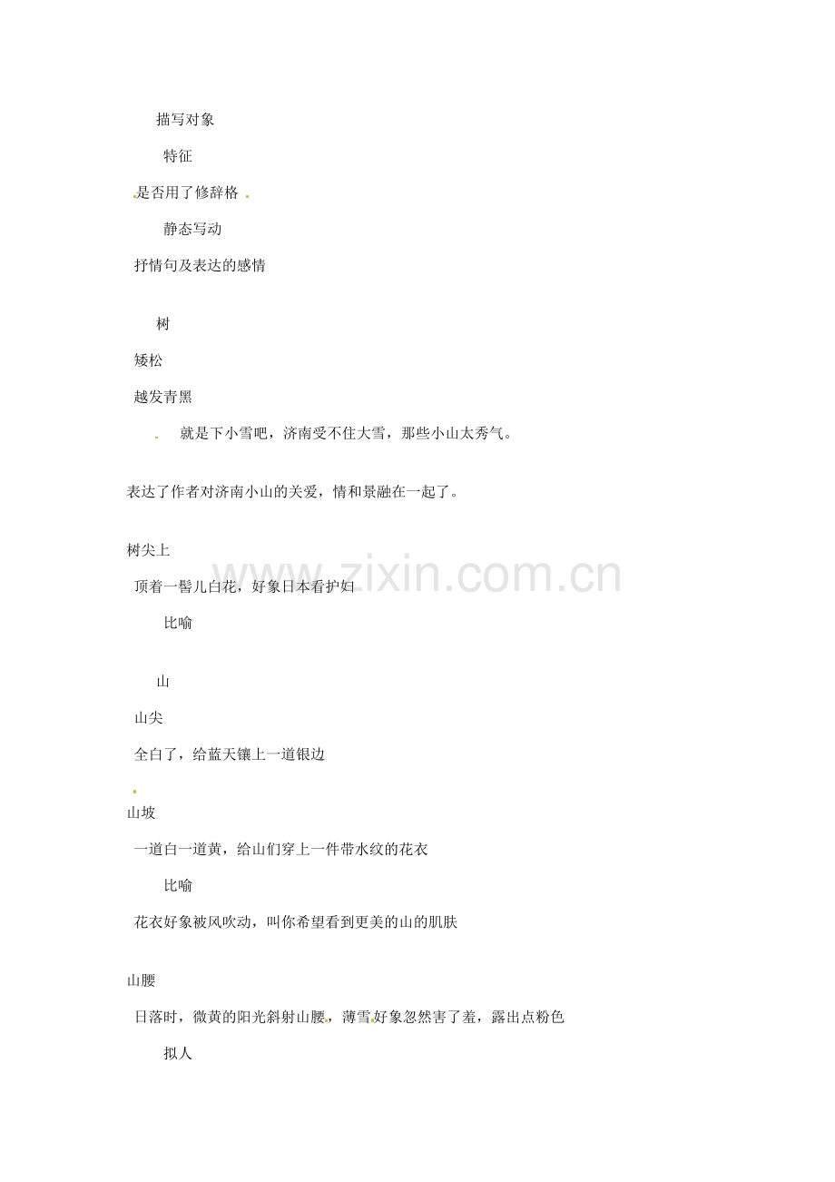 重庆市涪陵九中七年级 《济南的冬天》教案示例1.doc_第2页