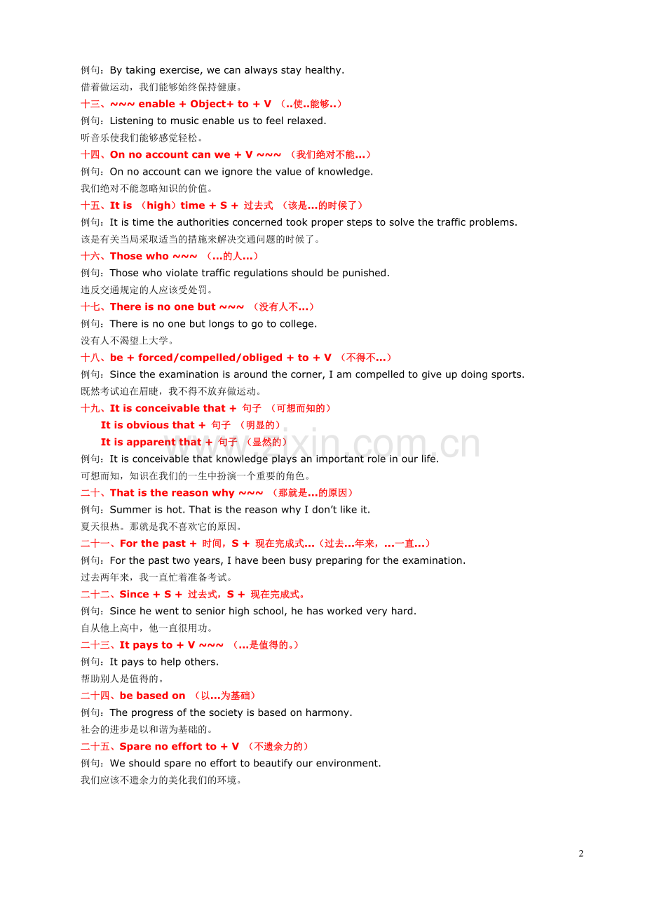 英语考试写作25个精彩加分句型.doc_第2页