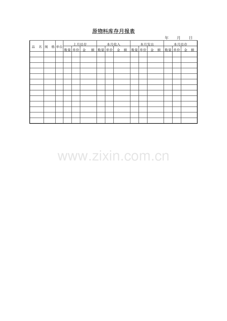 原物料库存月报表.doc_第1页