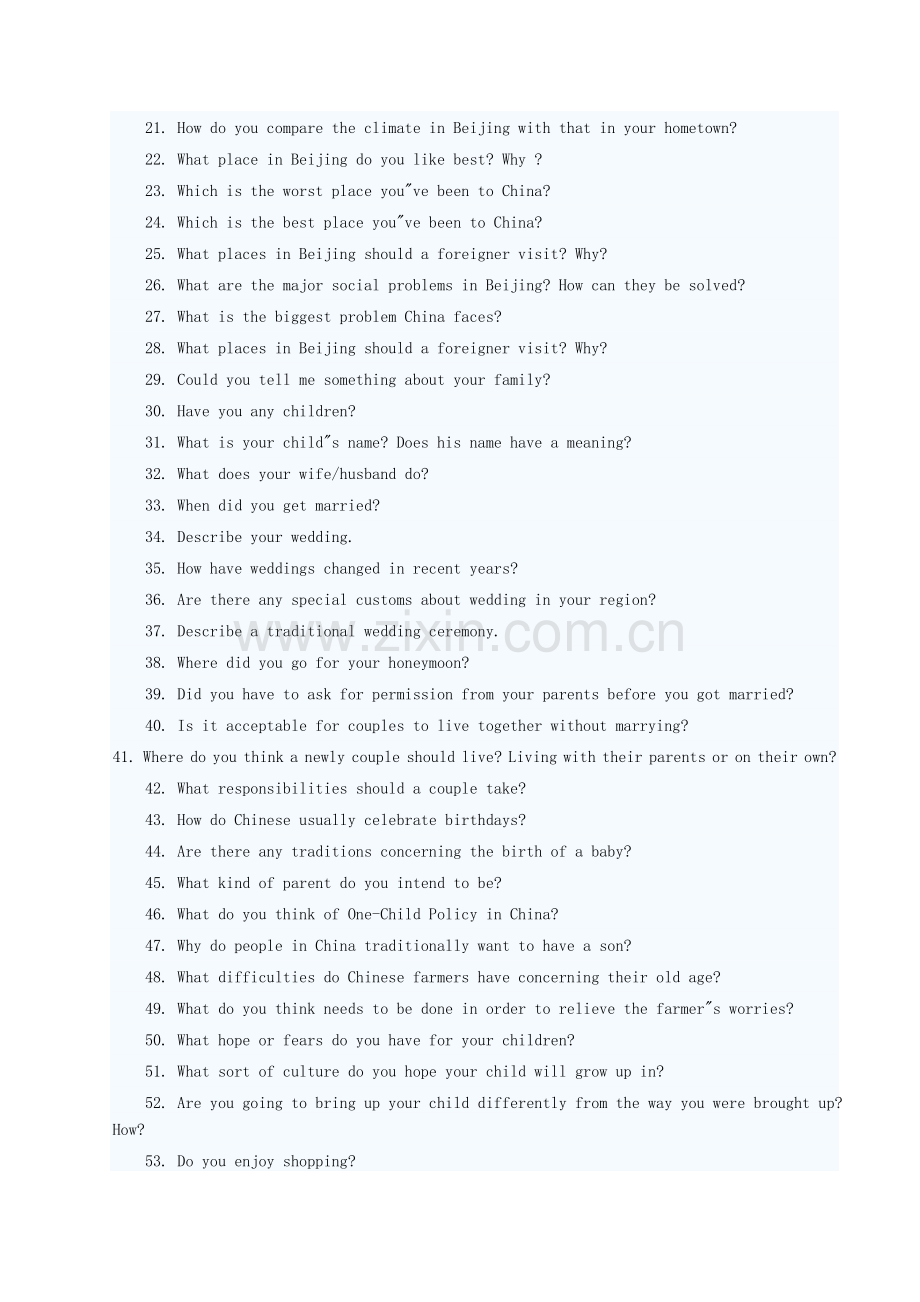 雅思、IELTS口语考试考官最爱问的170个经典.doc_第2页