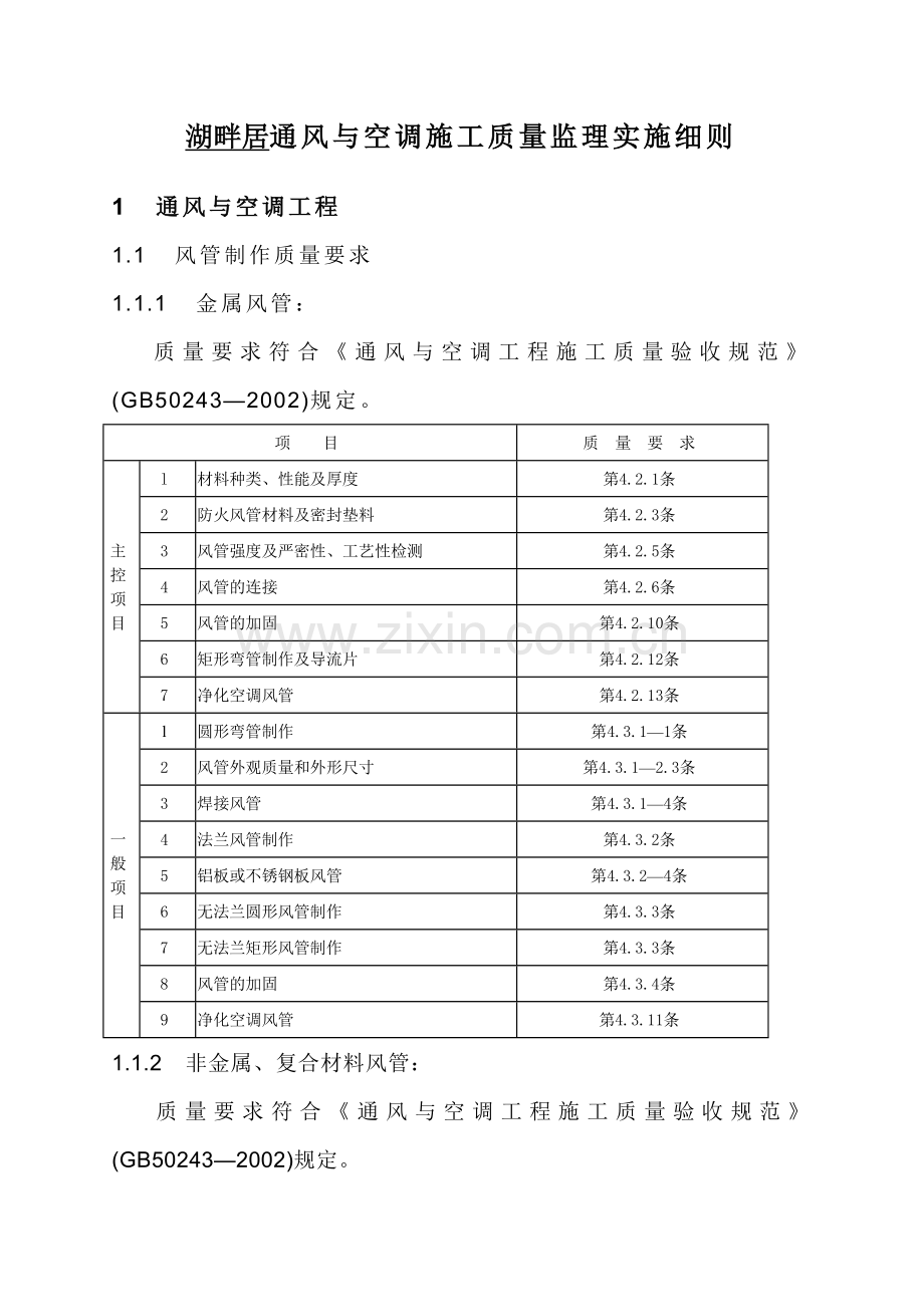 湖畔居通风与空调施工质量监理实施细则.docx_第2页