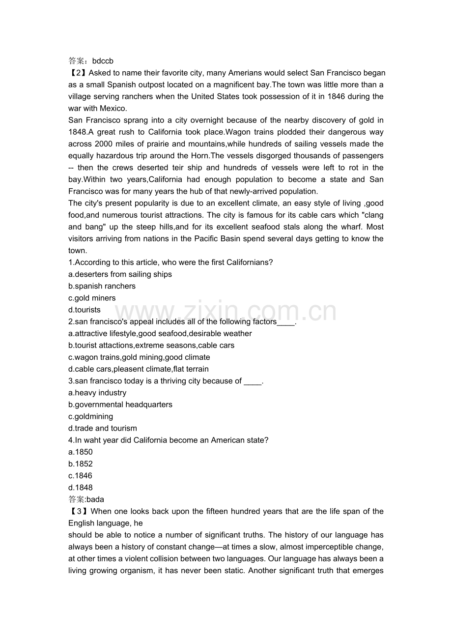 大学英语四级阅读练习17题(附答案详解).doc_第2页