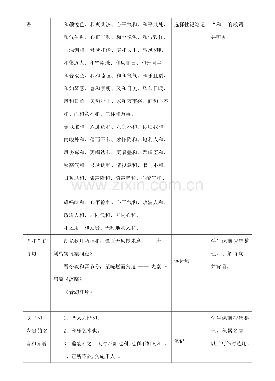 八年级语文下册 第六单元 综合性学习 以和为贵教学设计 新人教版-新人教版初中八年级下册语文教案.doc_第2页