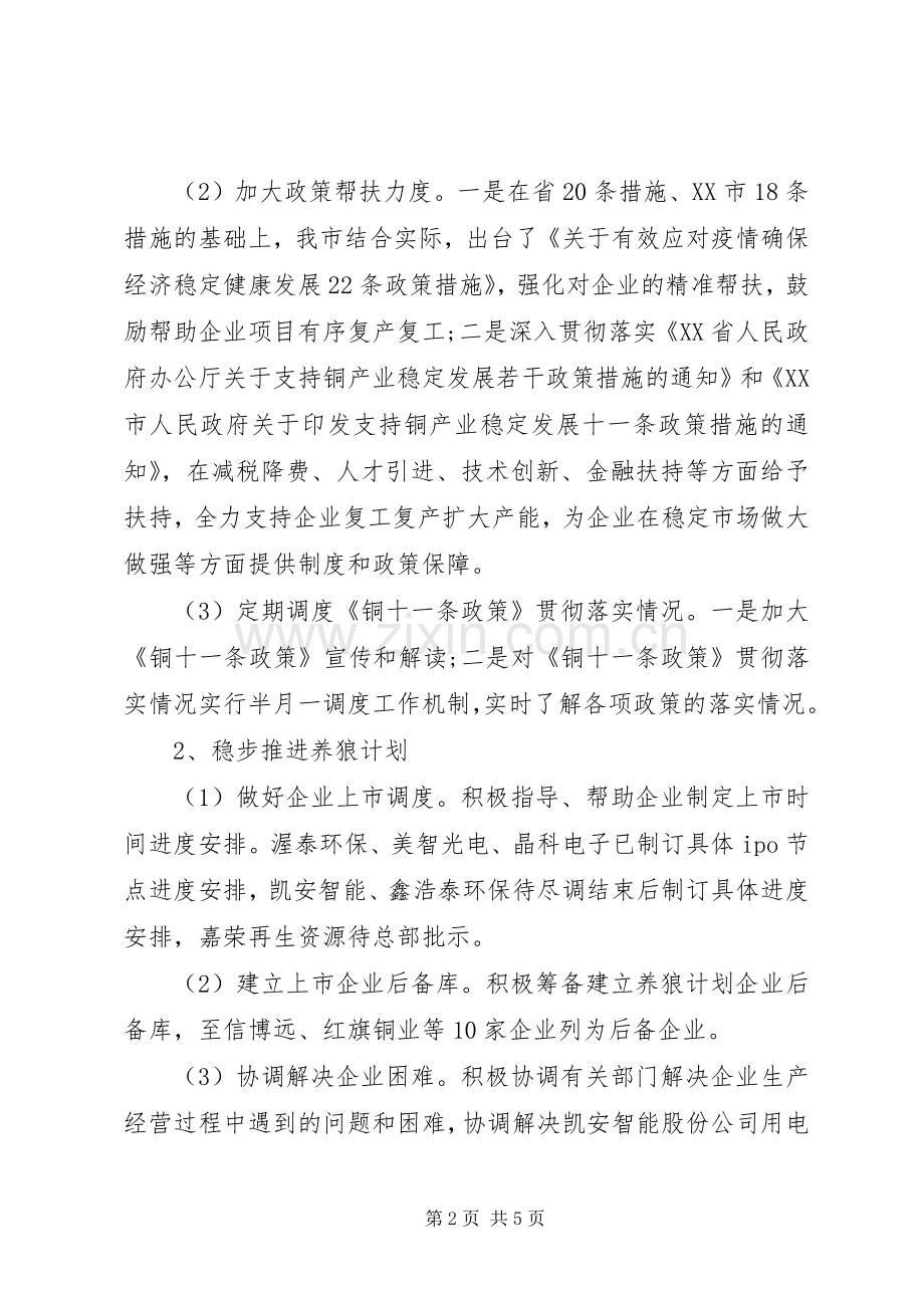 市工信局XX年上半年工作总结及下半年工作计划.docx_第2页
