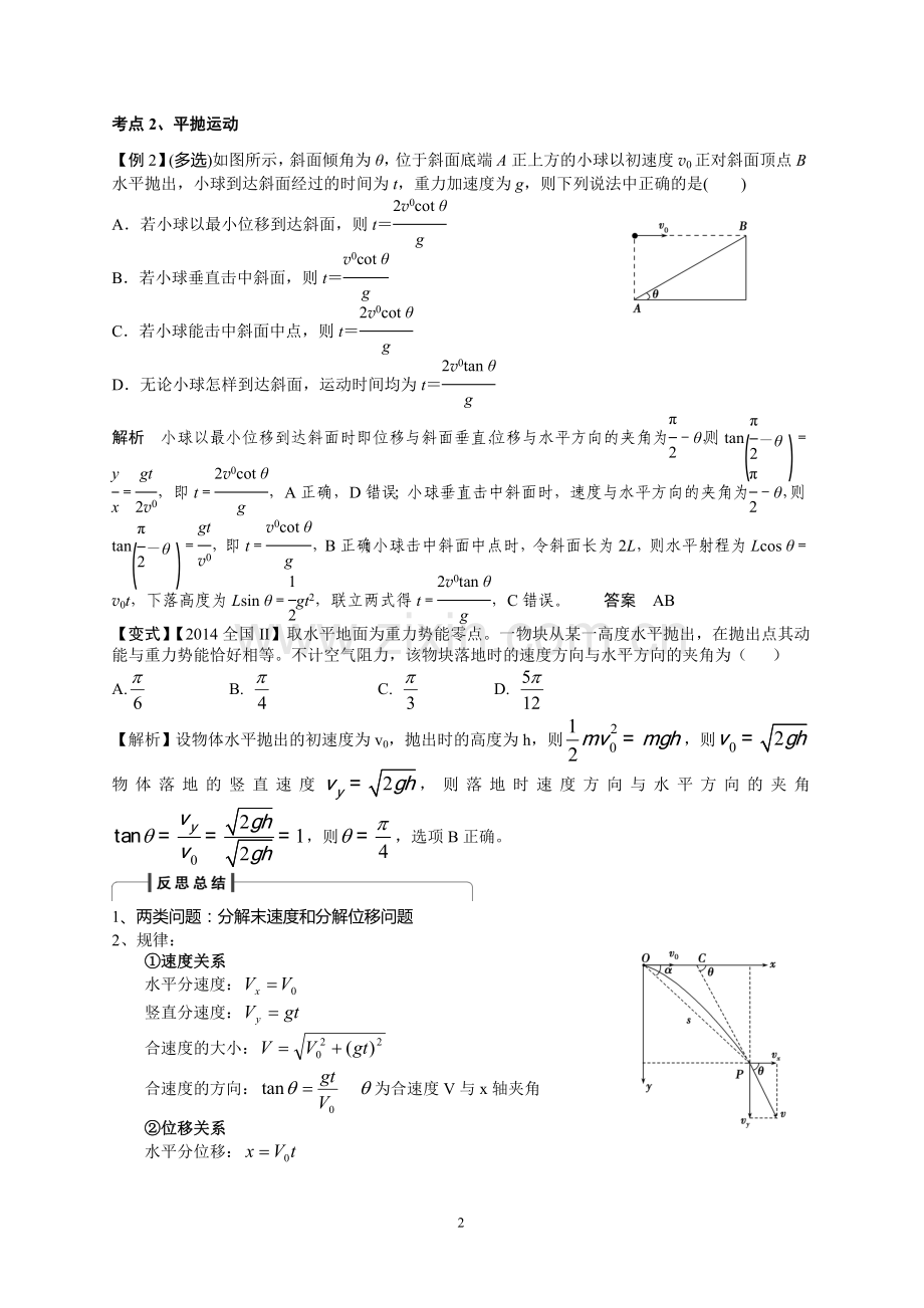 2018年高考物理可能考到的重点题型.doc_第2页