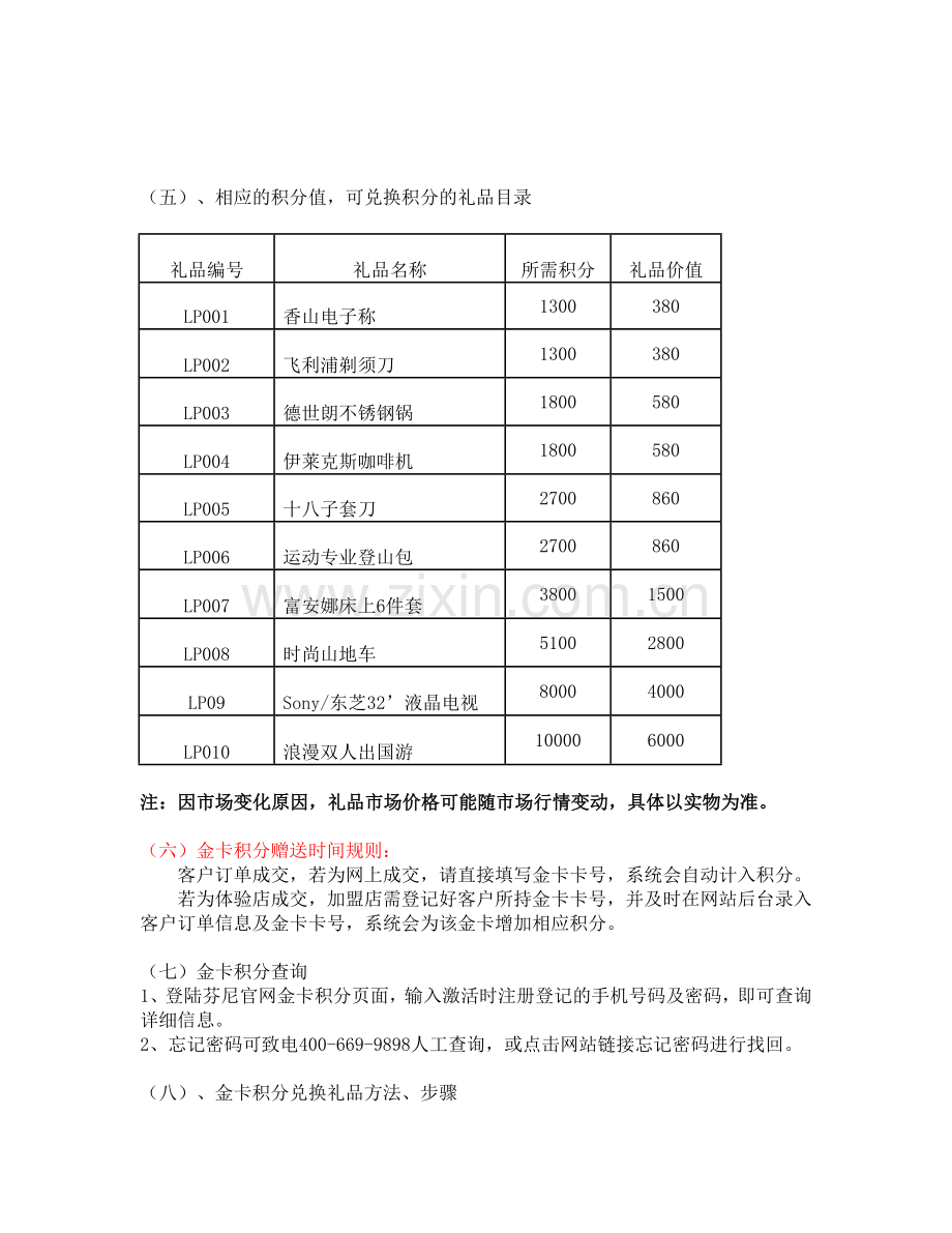 芬尼会金卡积分活动规则2012-4-23.doc_第2页