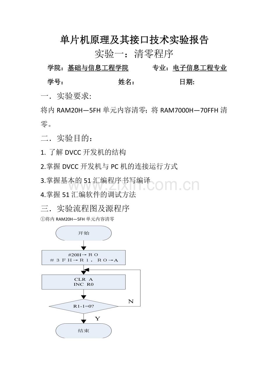 实验一__清零程序.doc_第1页
