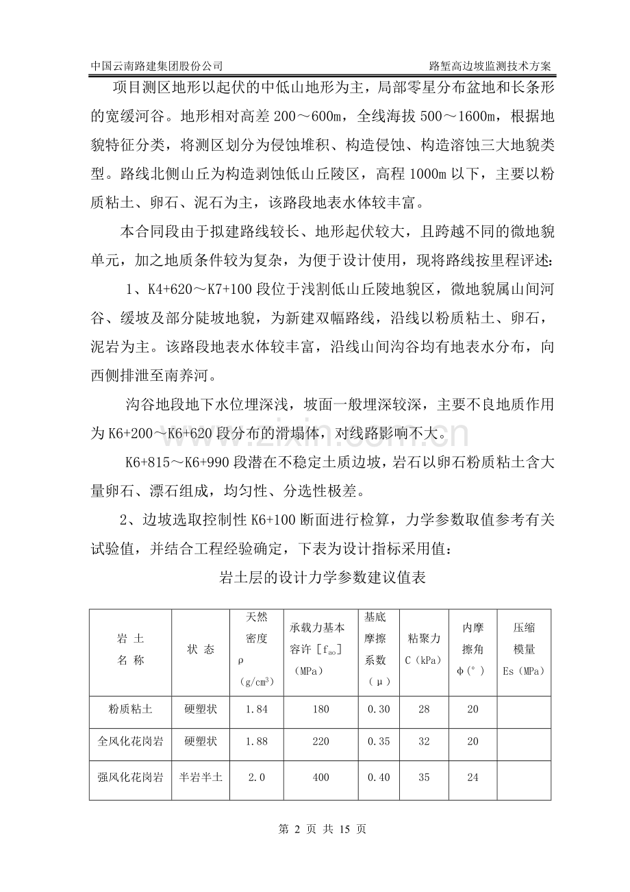 路堑高边坡监测方案.doc_第2页