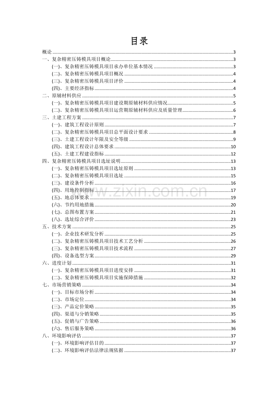 复杂精密压铸模具项目可行性分析报告.docx_第2页