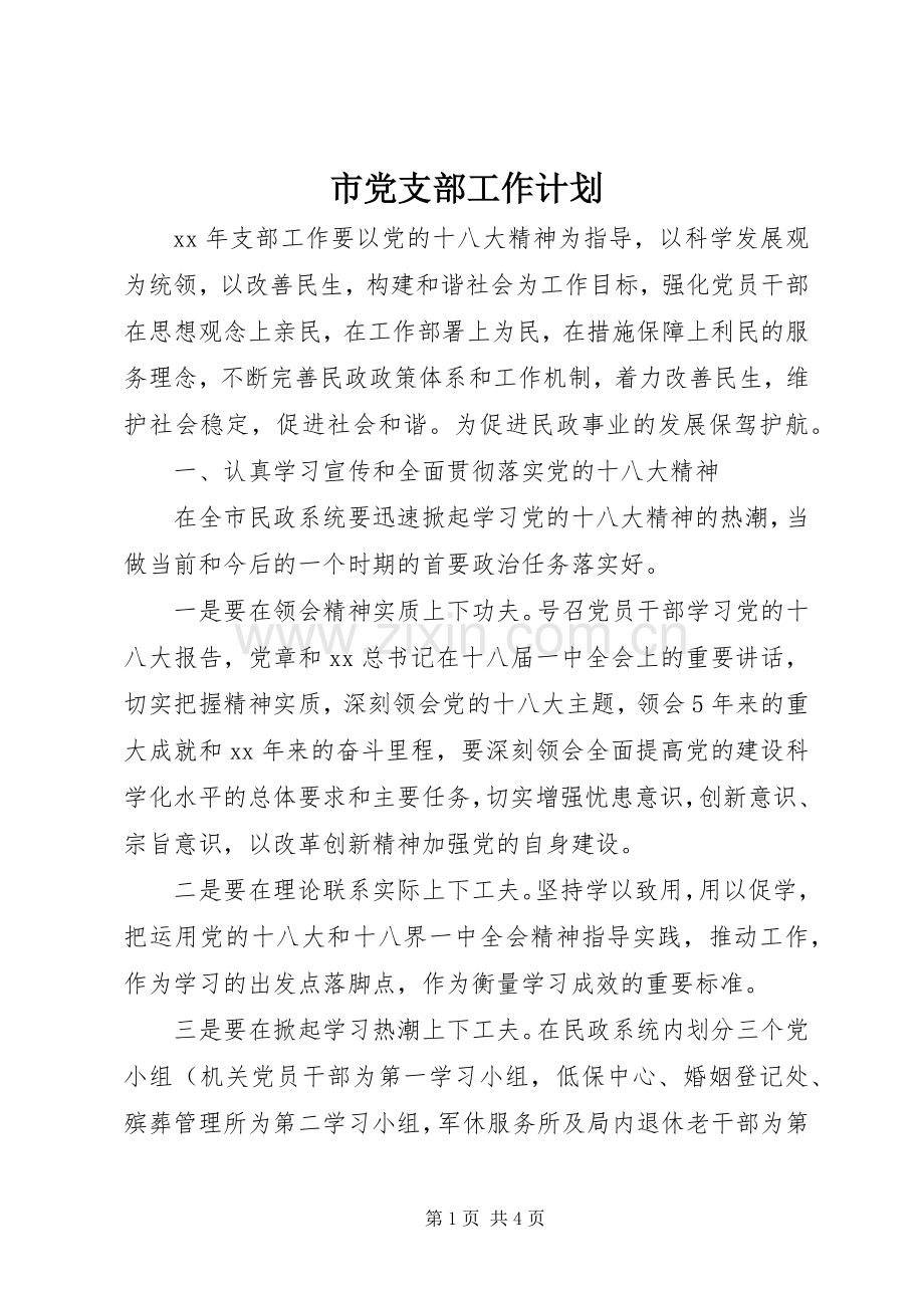 市党支部工作计划.docx_第1页