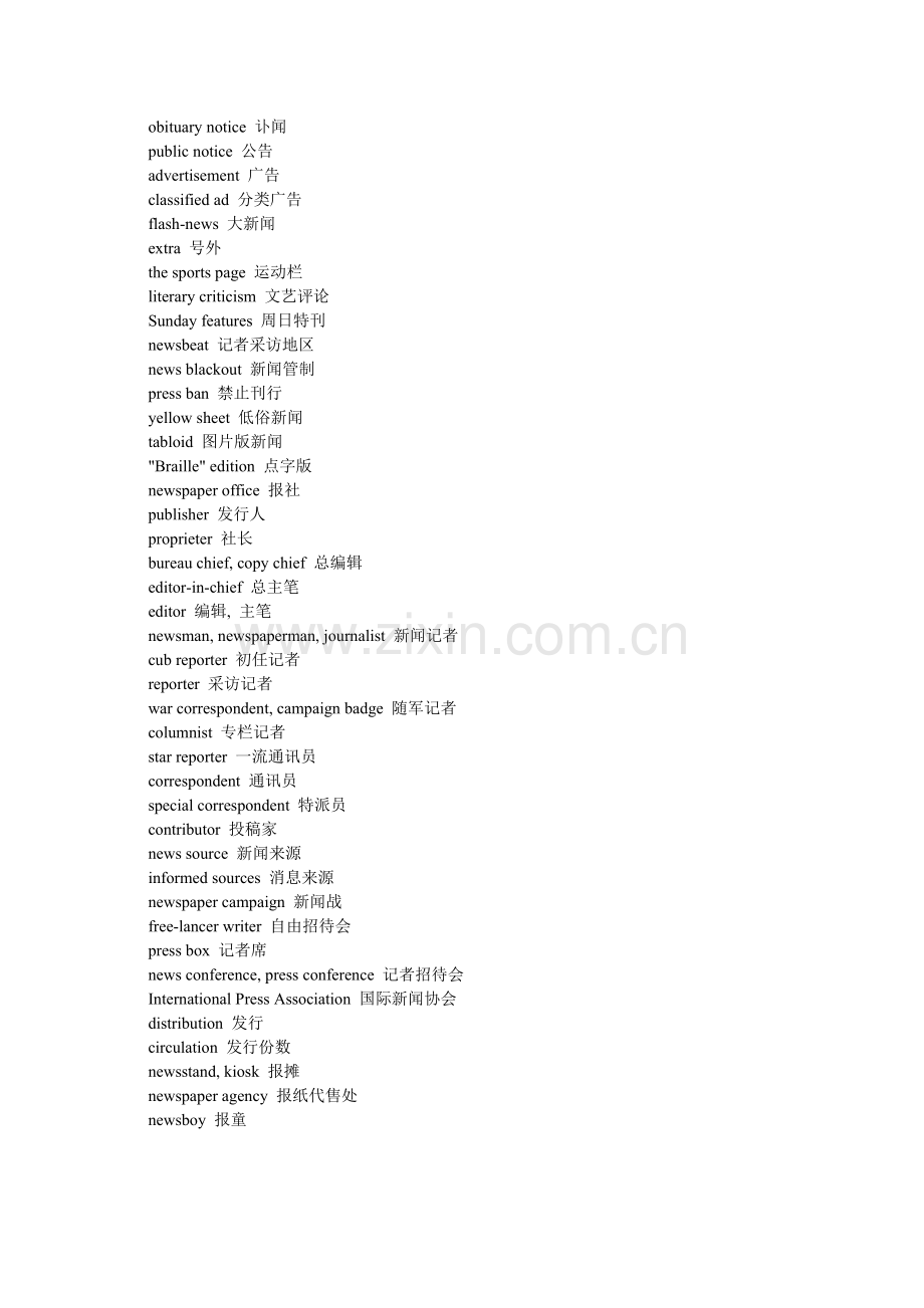 报纸杂志词汇.doc_第2页