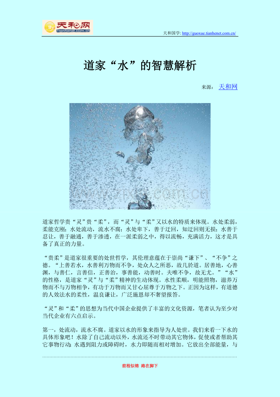 道家“水”的智慧解析.doc_第1页
