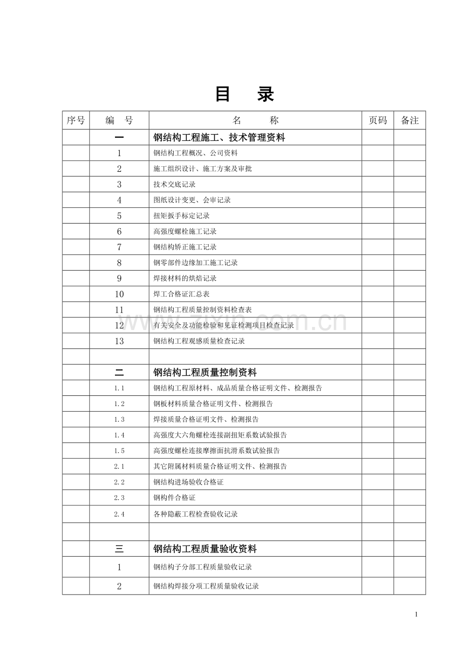 钢结构验收资料(全套范例).doc_第2页
