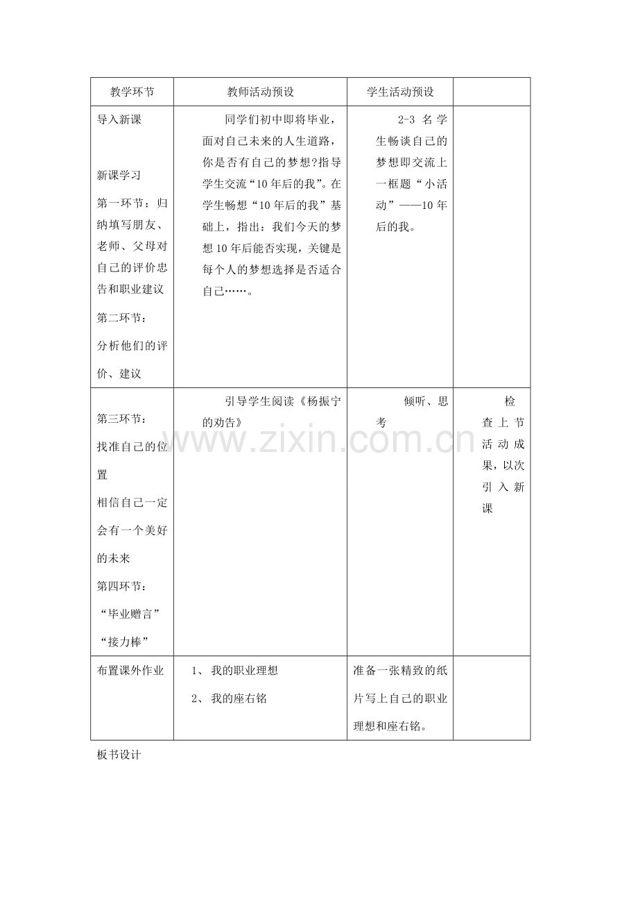 辽宁省凌海市石山初级中学九年级政治全册《走自己的路》教学设计 人民版.doc_第2页