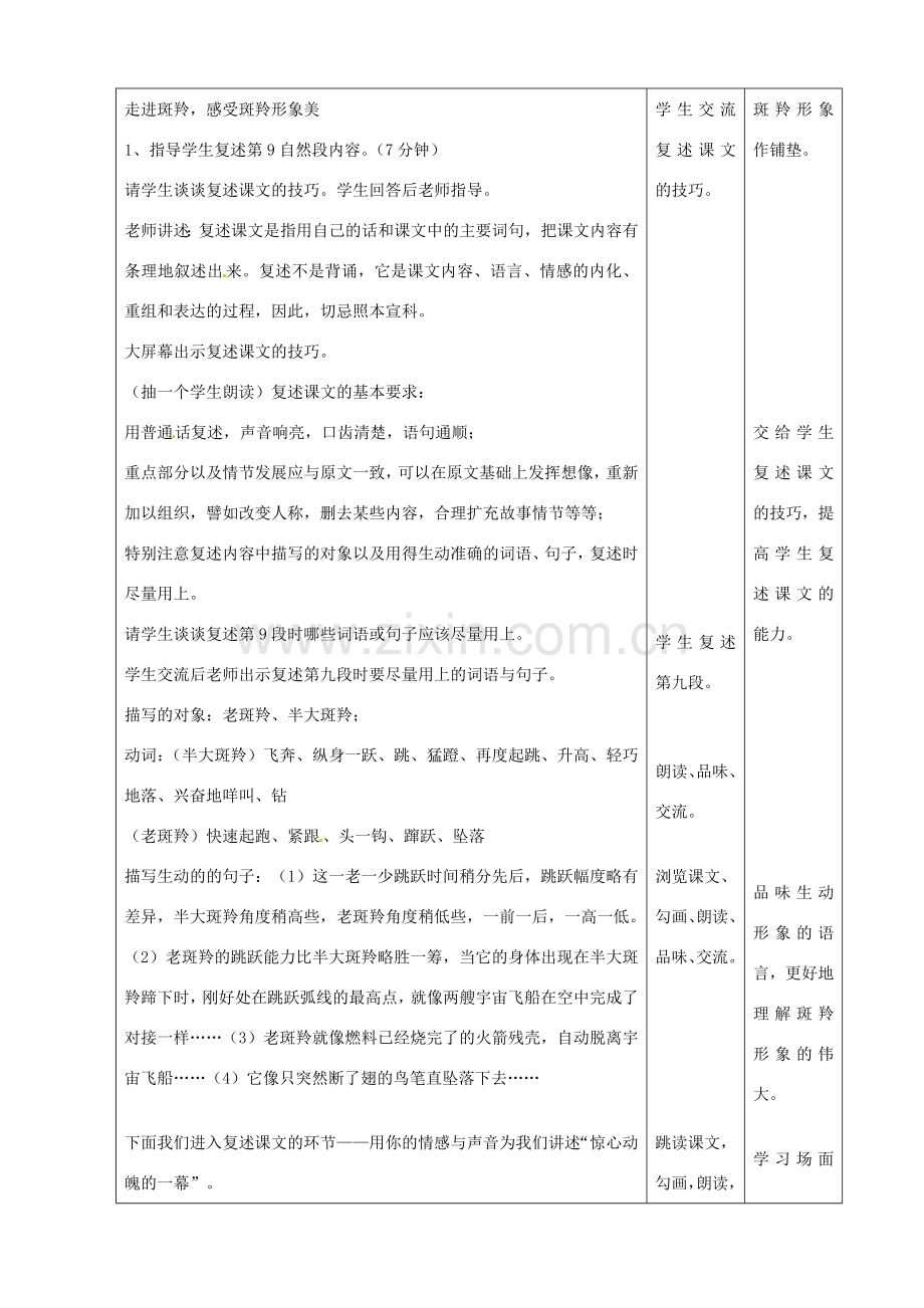 河北省衡水市景县黎阳学校七年级语文下册《斑羚飞渡》教案1 新人教版.doc_第2页