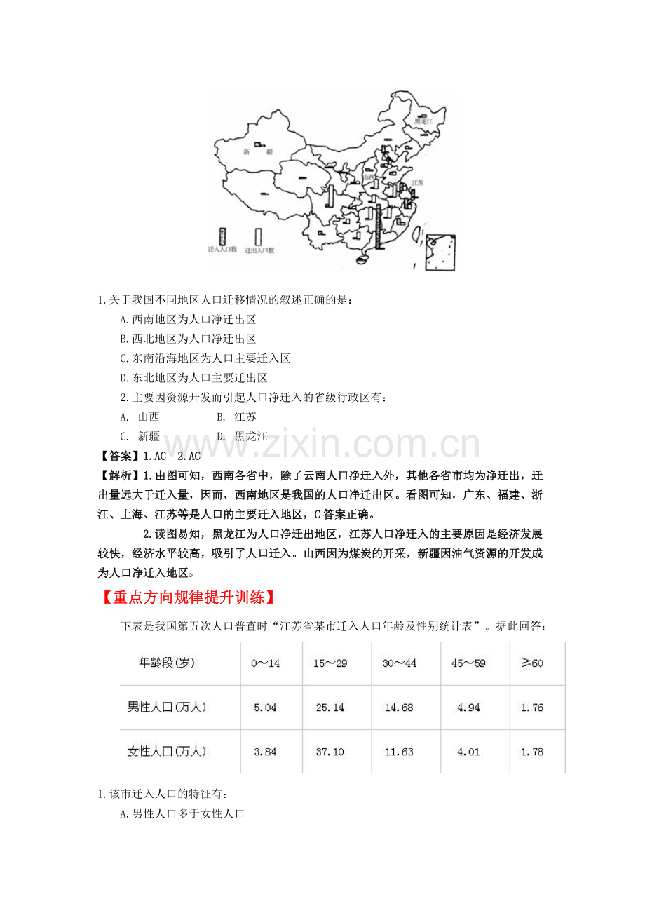 易错题解题方法大全（5）：人口与城市.doc_第2页