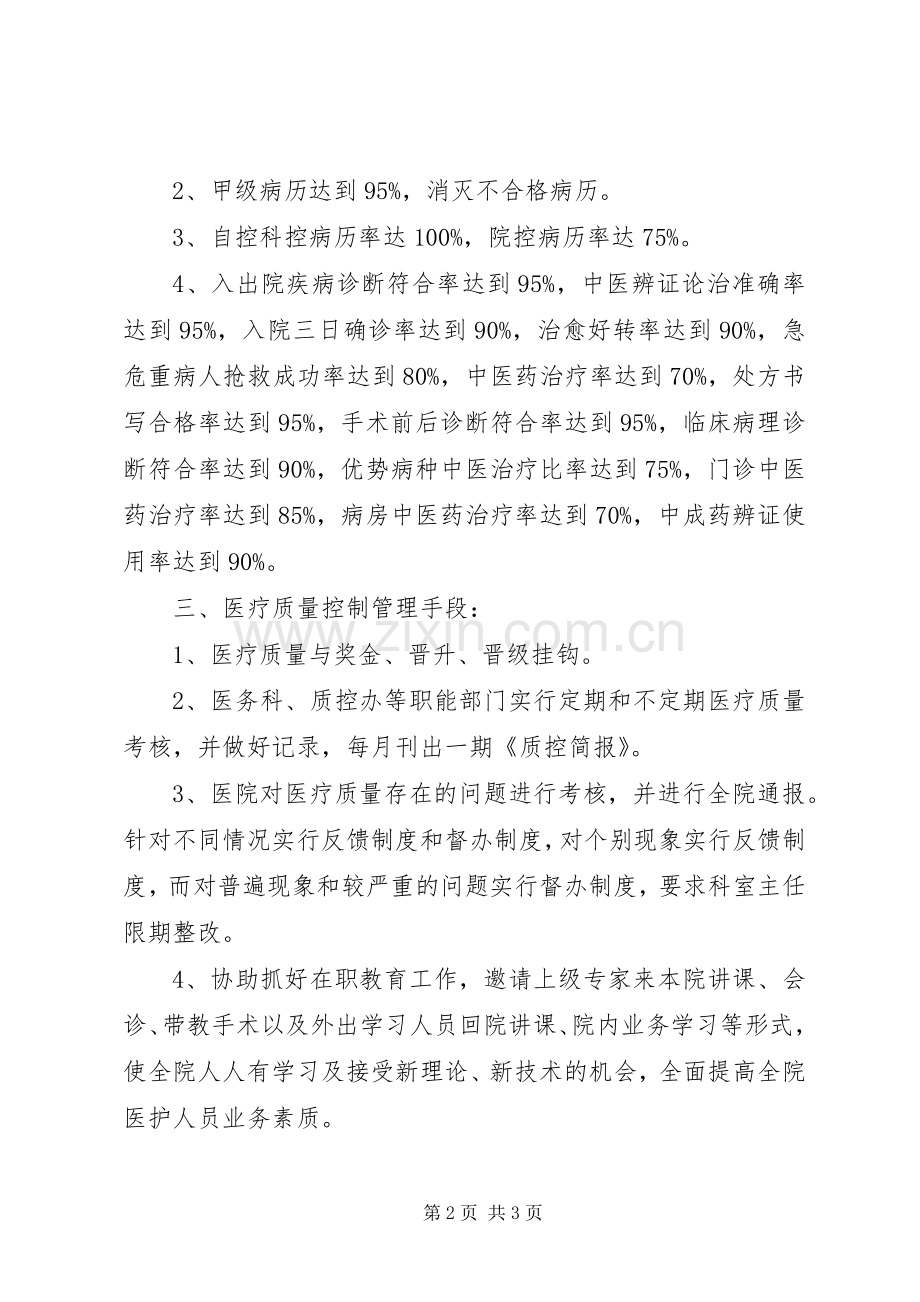 医院医疗质量控制管理工作计划范文.docx_第2页