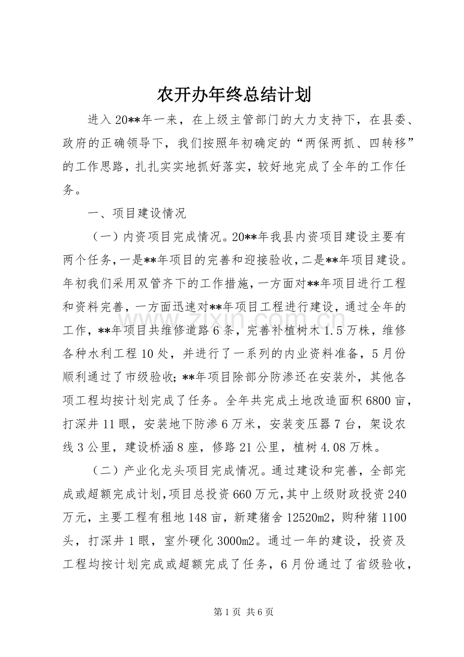 农开办年终总结计划.docx_第1页