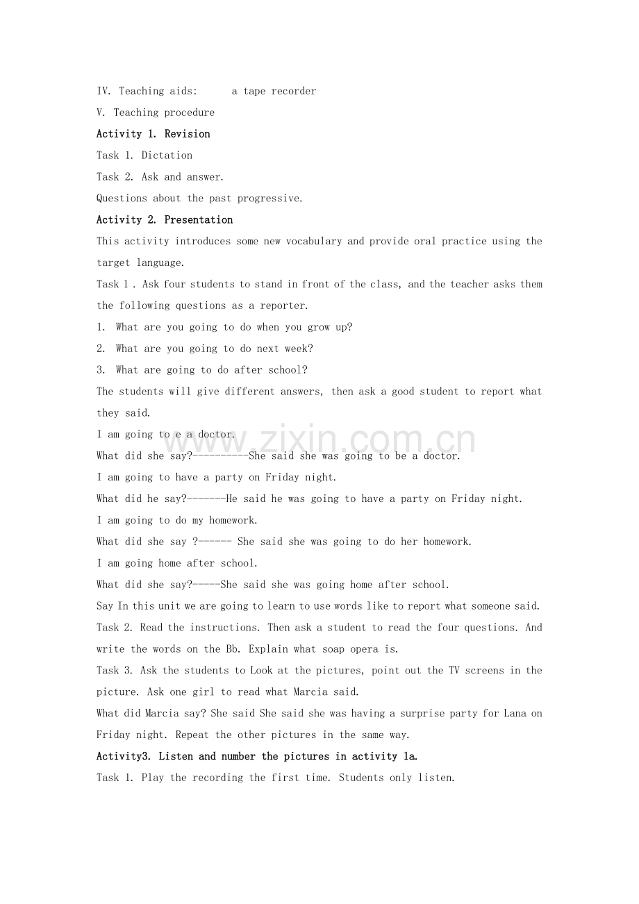 八年级英语上册 Unit 4 He said I was hard-working教案 鲁教版.doc_第2页