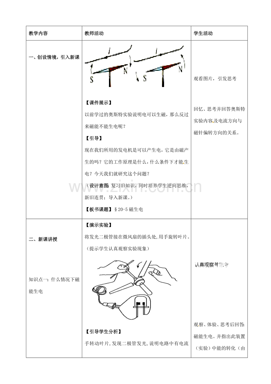 山东省枣庄市峄城区吴林街道中学九年级物理全册 20.5 磁生电教案 （新版）新人教版.doc_第2页