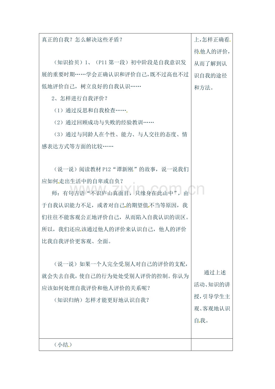 七年级政治上册 1.2 亮出你自己教案 湘教版.doc_第2页
