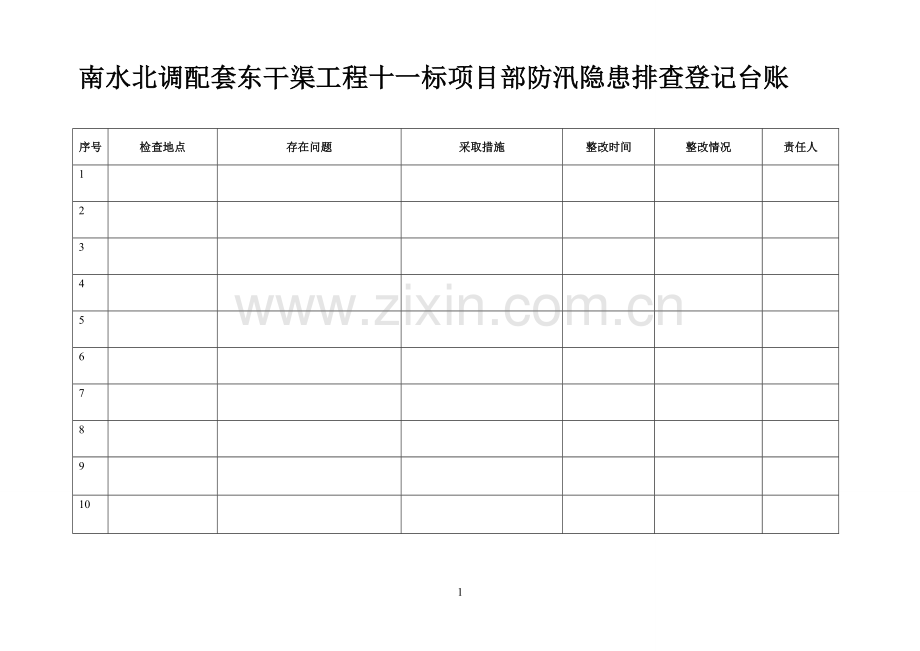 防汛隐患排查登记台账.doc_第2页