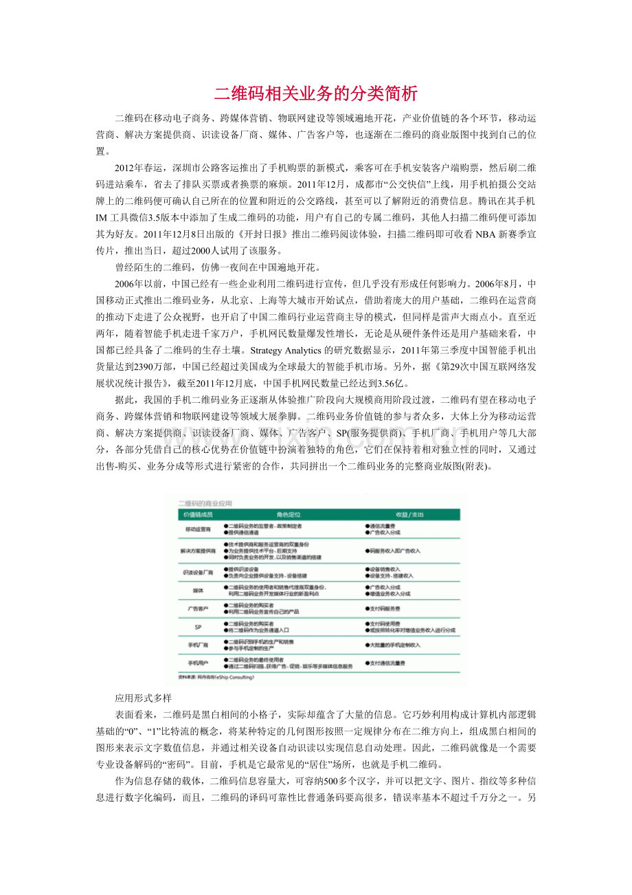 二维码相关业务的分类简析.doc_第1页