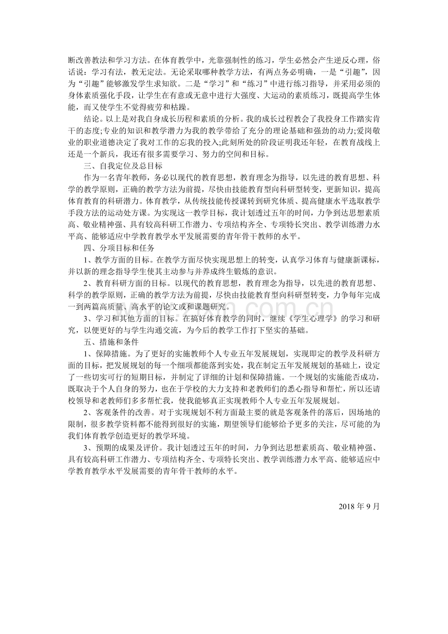 教师个人专业规划书.doc_第2页