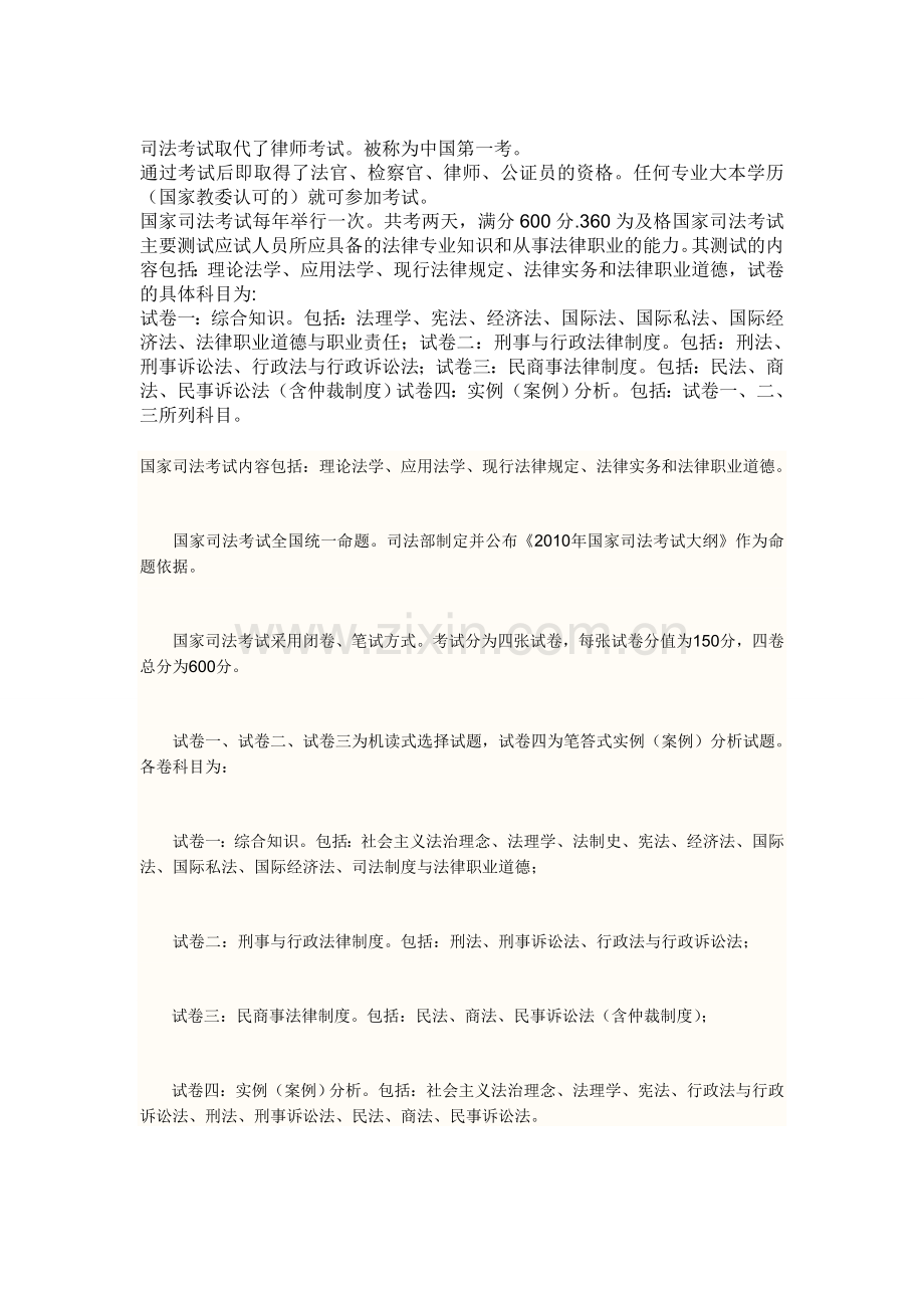 国家司法考试内容包括.doc_第1页