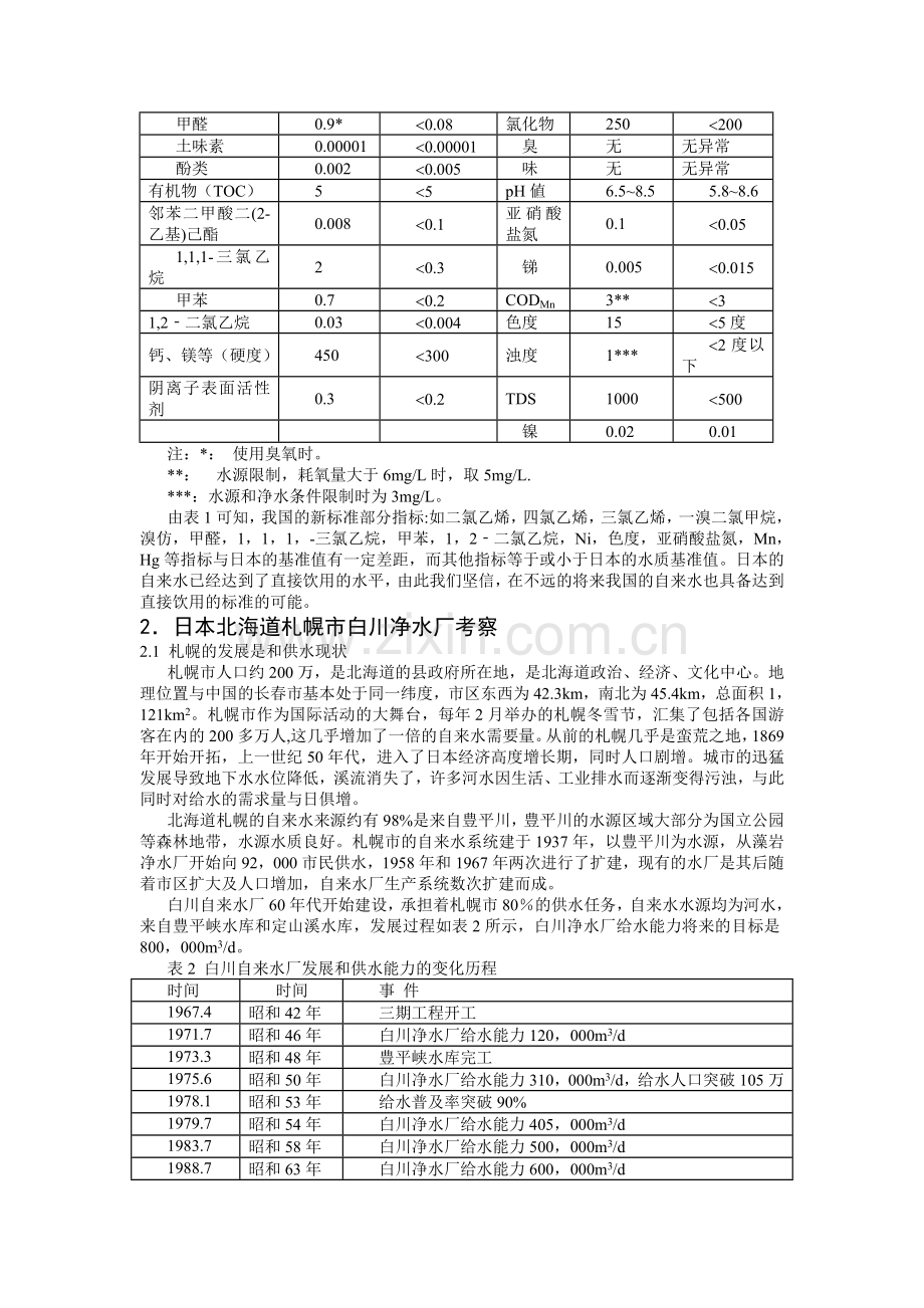 日本北海道札幌市白川自来水厂考察体会.doc_第2页