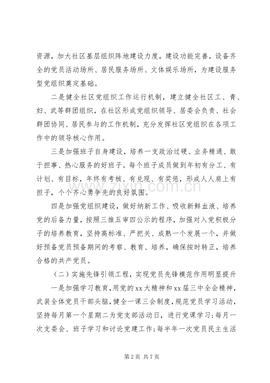 社区党支部XX年工作计划格式范文.docx_第2页