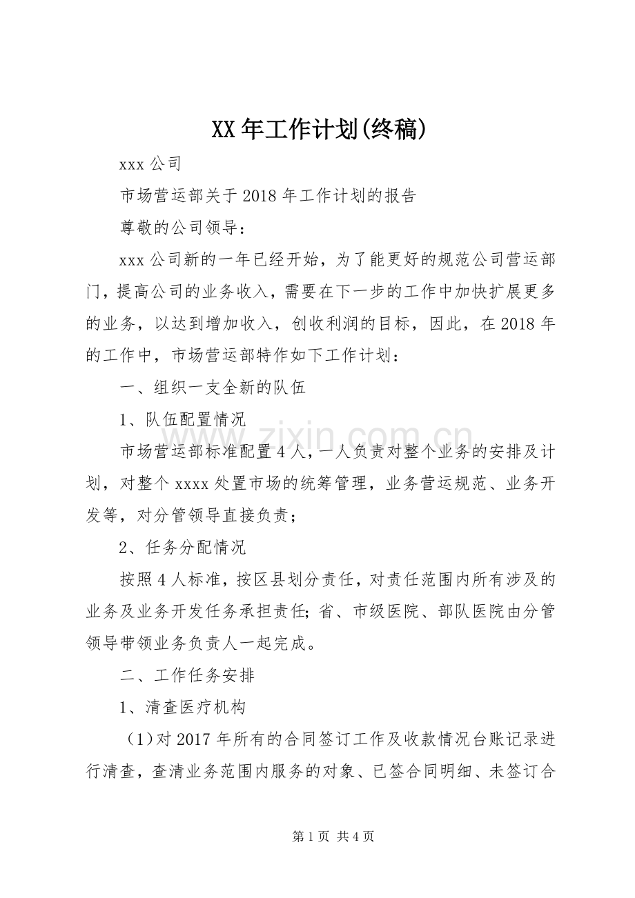 XX年工作计划(终稿).docx_第1页