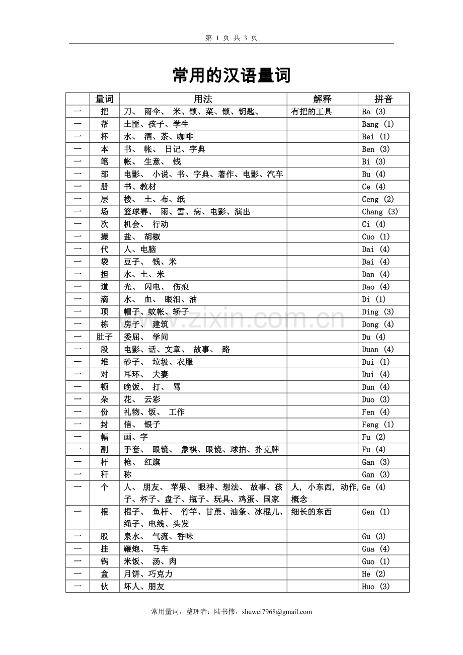 最常用的量词.doc_第1页