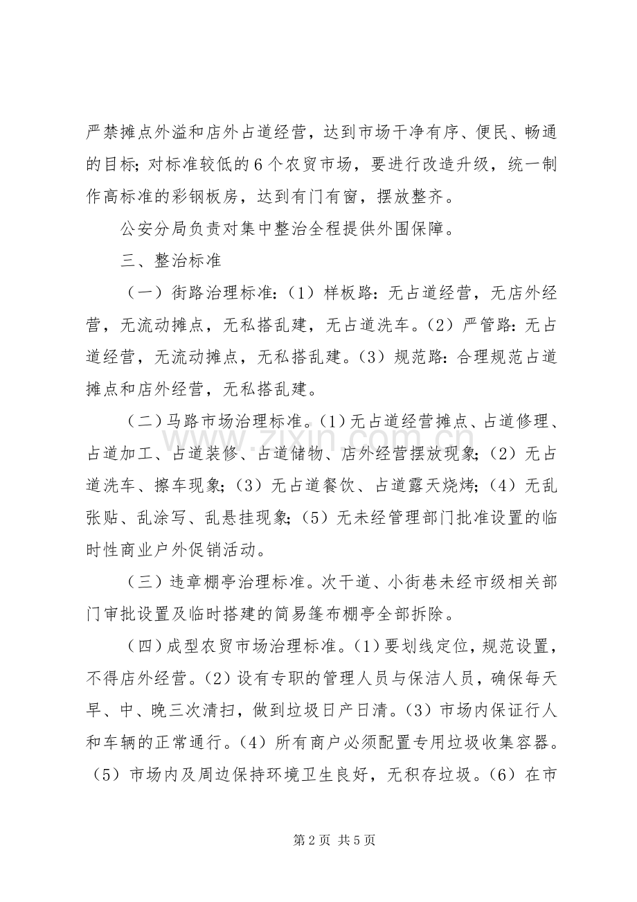 市容专项整治行动工作计划 .docx_第2页