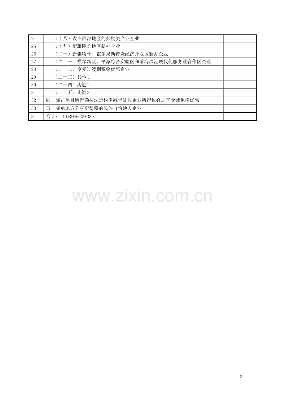 减免所得税优惠明细表A107040.doc_第2页