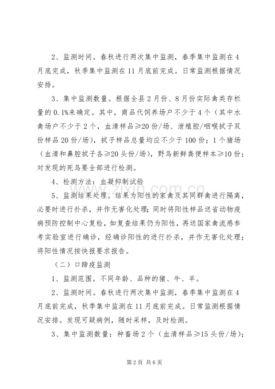 动物疫病监测工作计划.docx_第2页