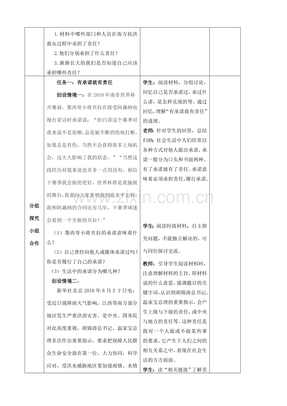 九年级政治全册 第二课 第一框 责任对于你我他教案 鲁教版.doc_第2页