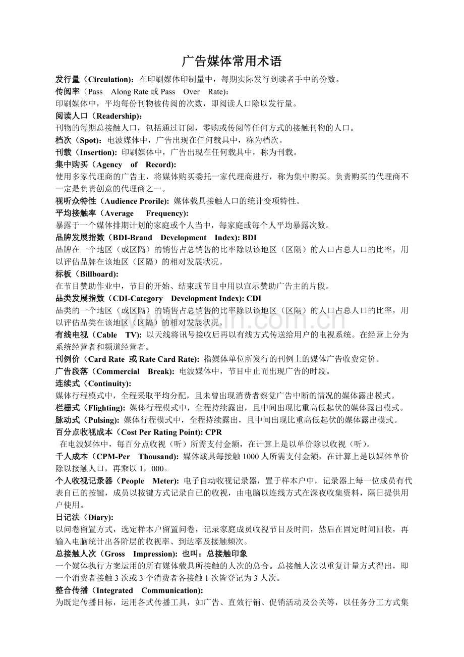 广告媒体常用术语.doc_第1页