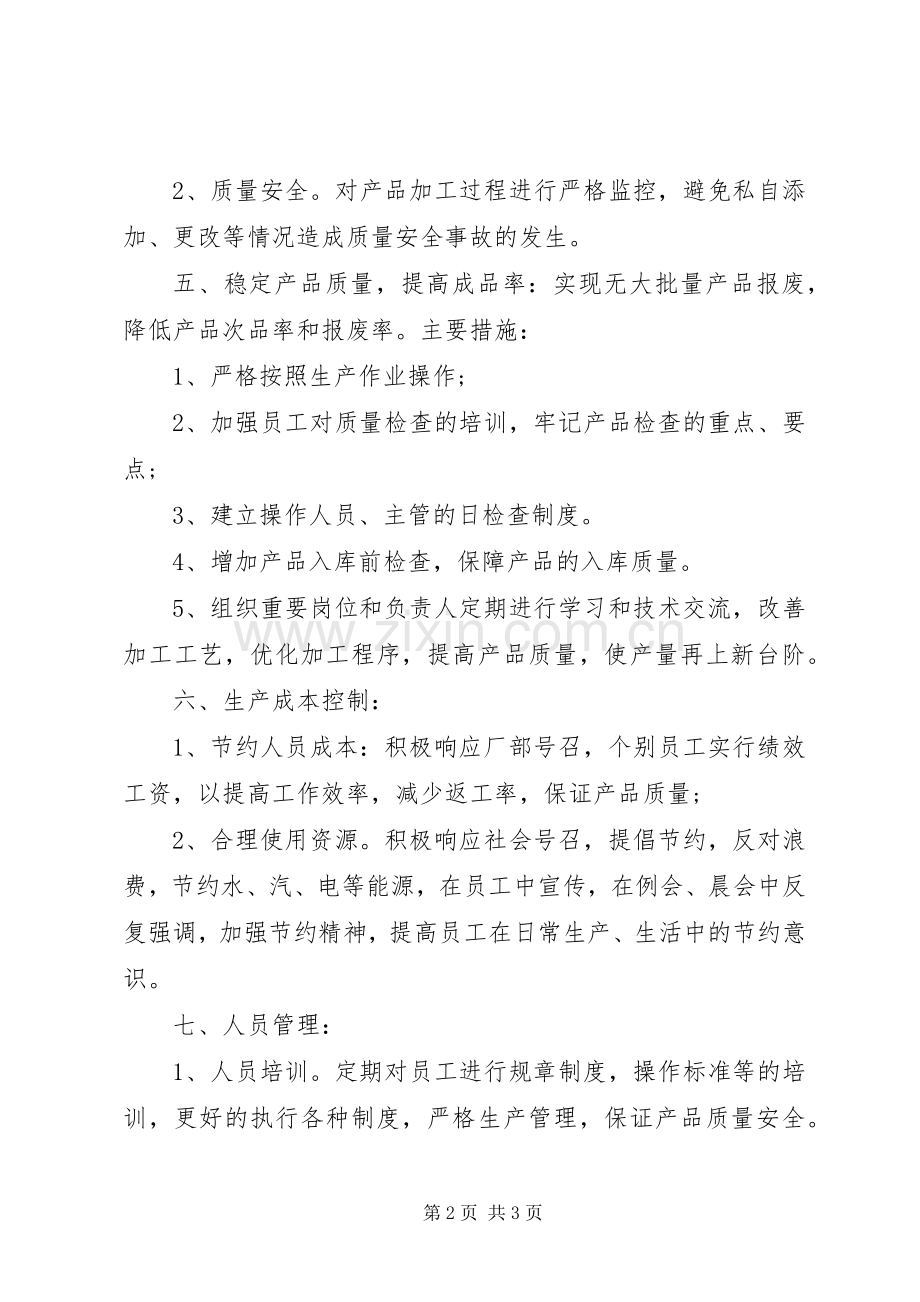XX年生产工作计划.docx_第2页