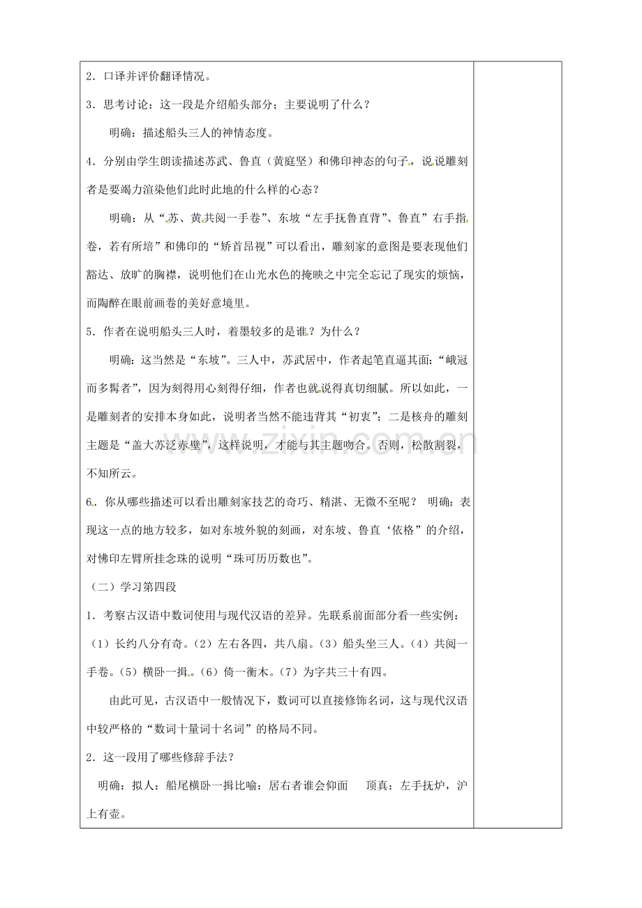山东省淄博市临淄区第八中学七年级语文上册《第27课 核舟记》教案1 鲁教版五四制.doc_第2页