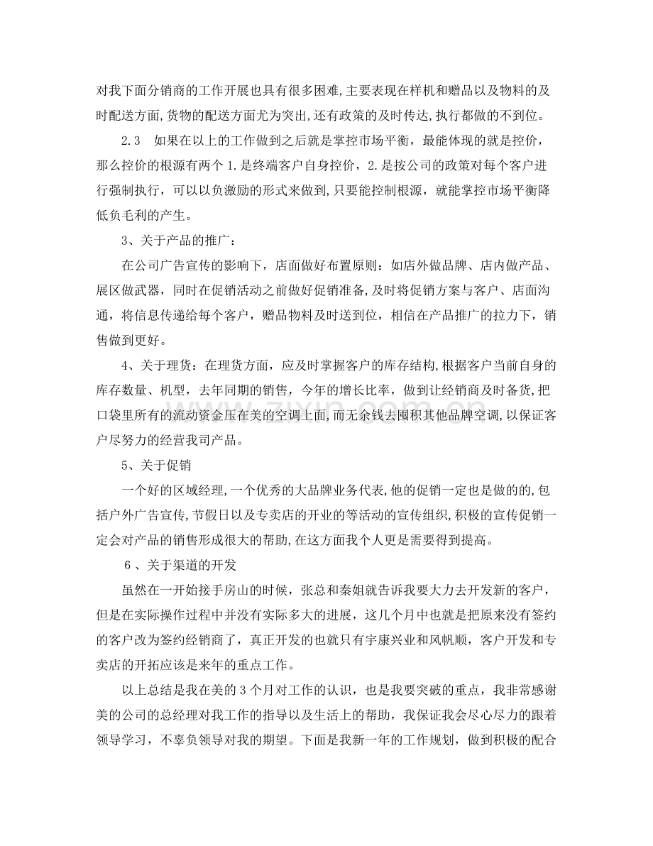 大区域经理的营销工作总结 .docx_第2页