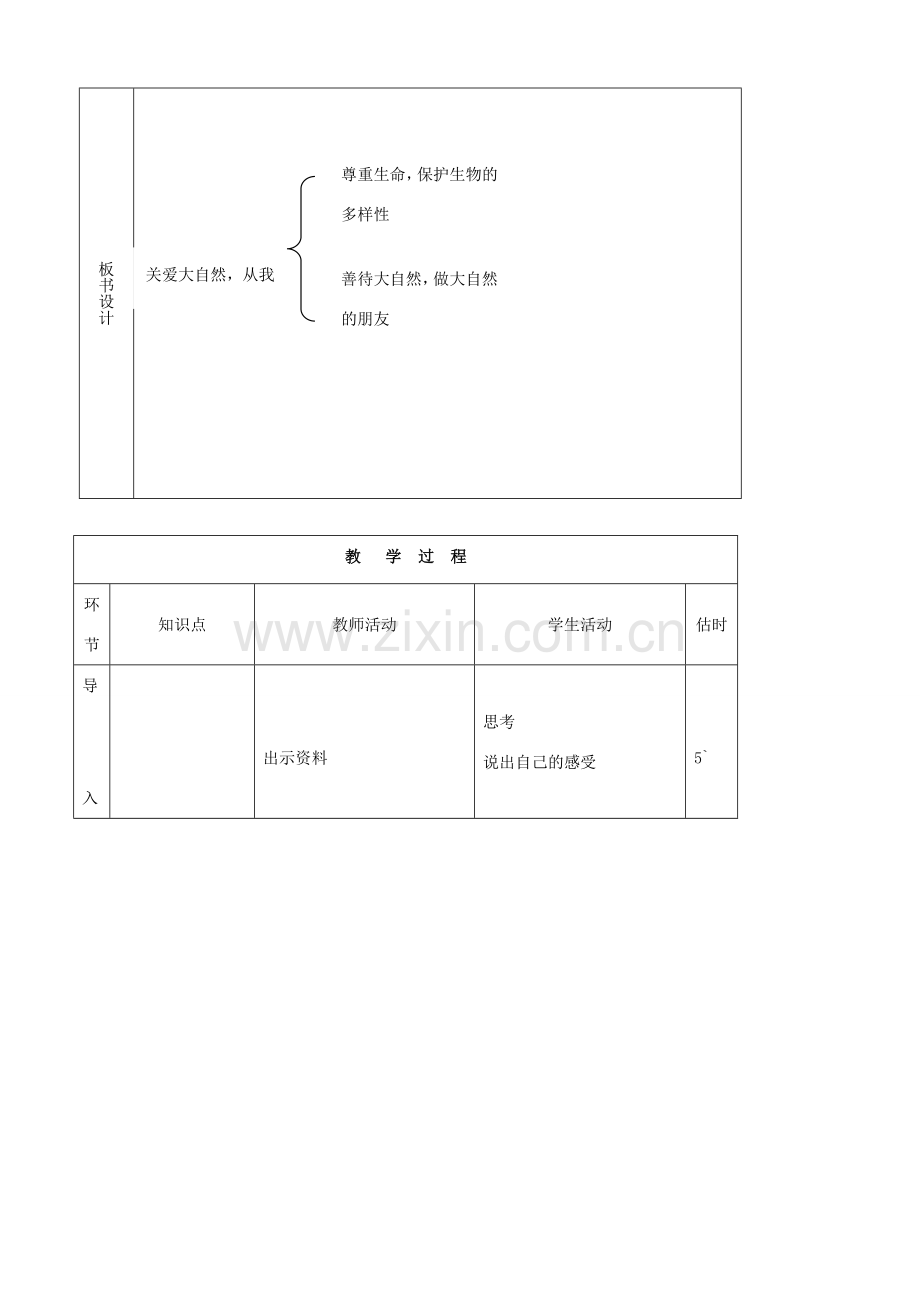 八年级思品下册 7关爱大自然从我做起同步教案 鲁教版.doc_第2页