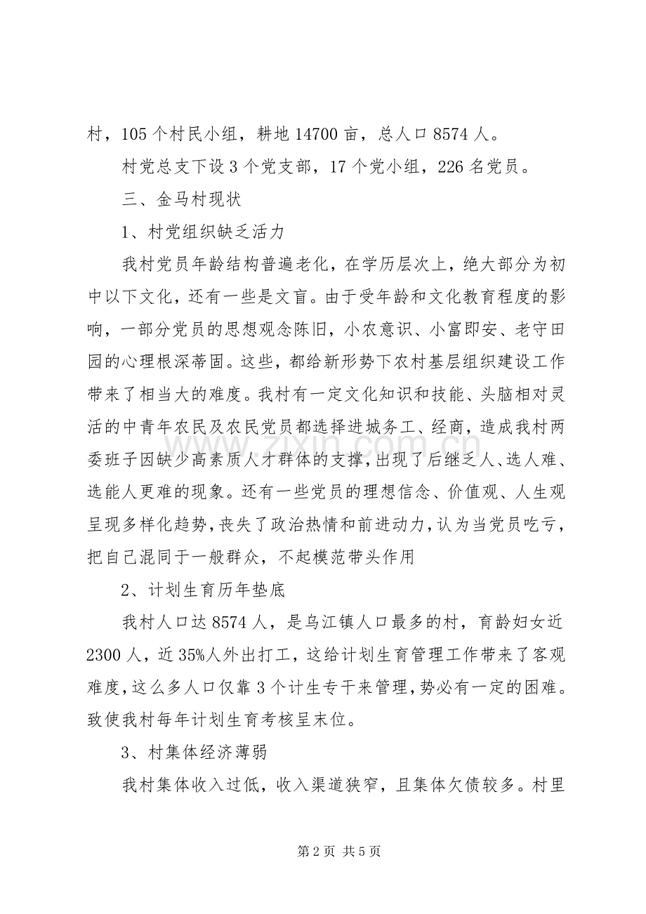 村第一书记任职规划计划 .docx_第2页