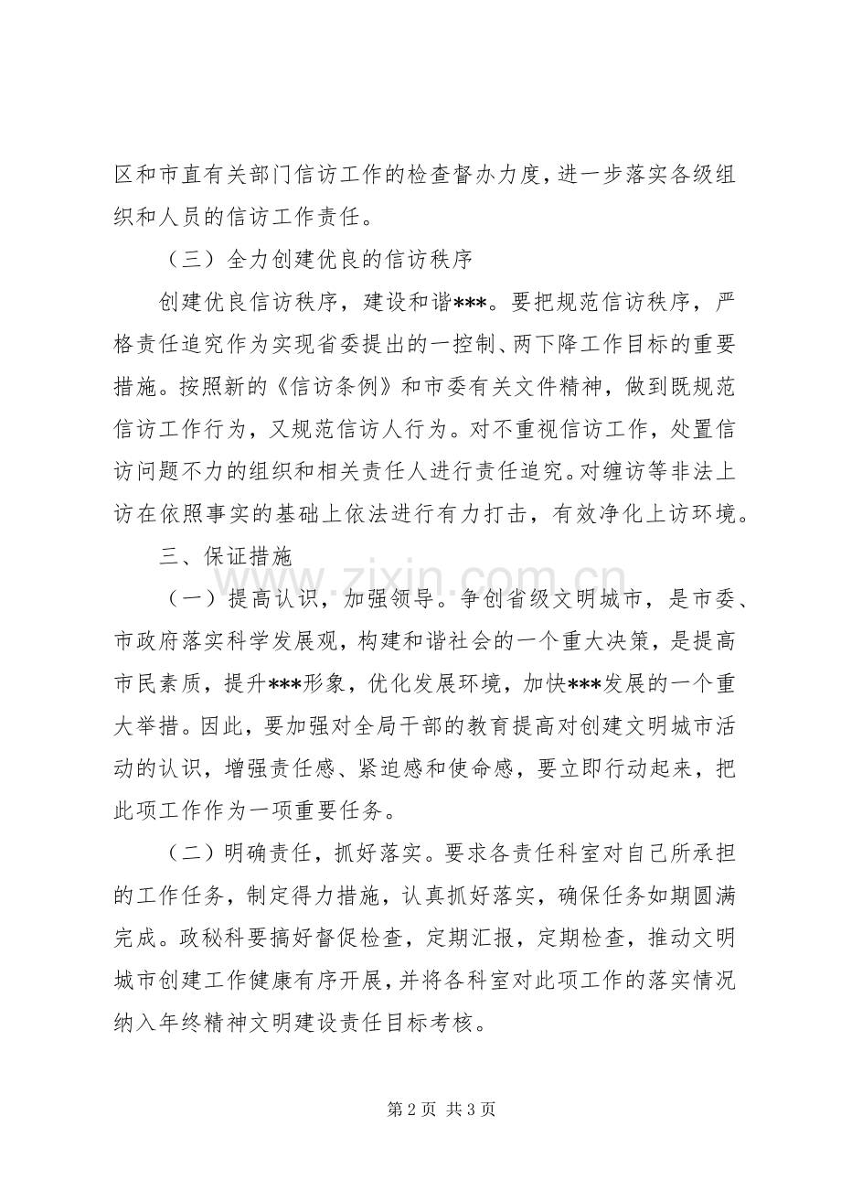 信访局创建省级文明城市工作计划 .docx_第2页