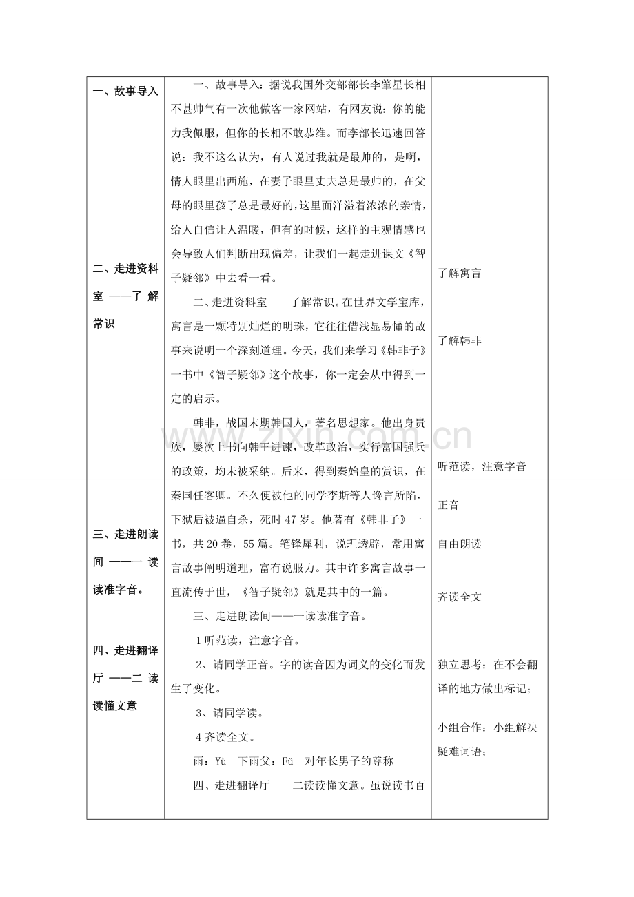 七年级语文上册 第六单元 30《寓言四则》智子疑邻教案 （新版）新人教版-（新版）新人教版初中七年级上册语文教案.doc_第2页