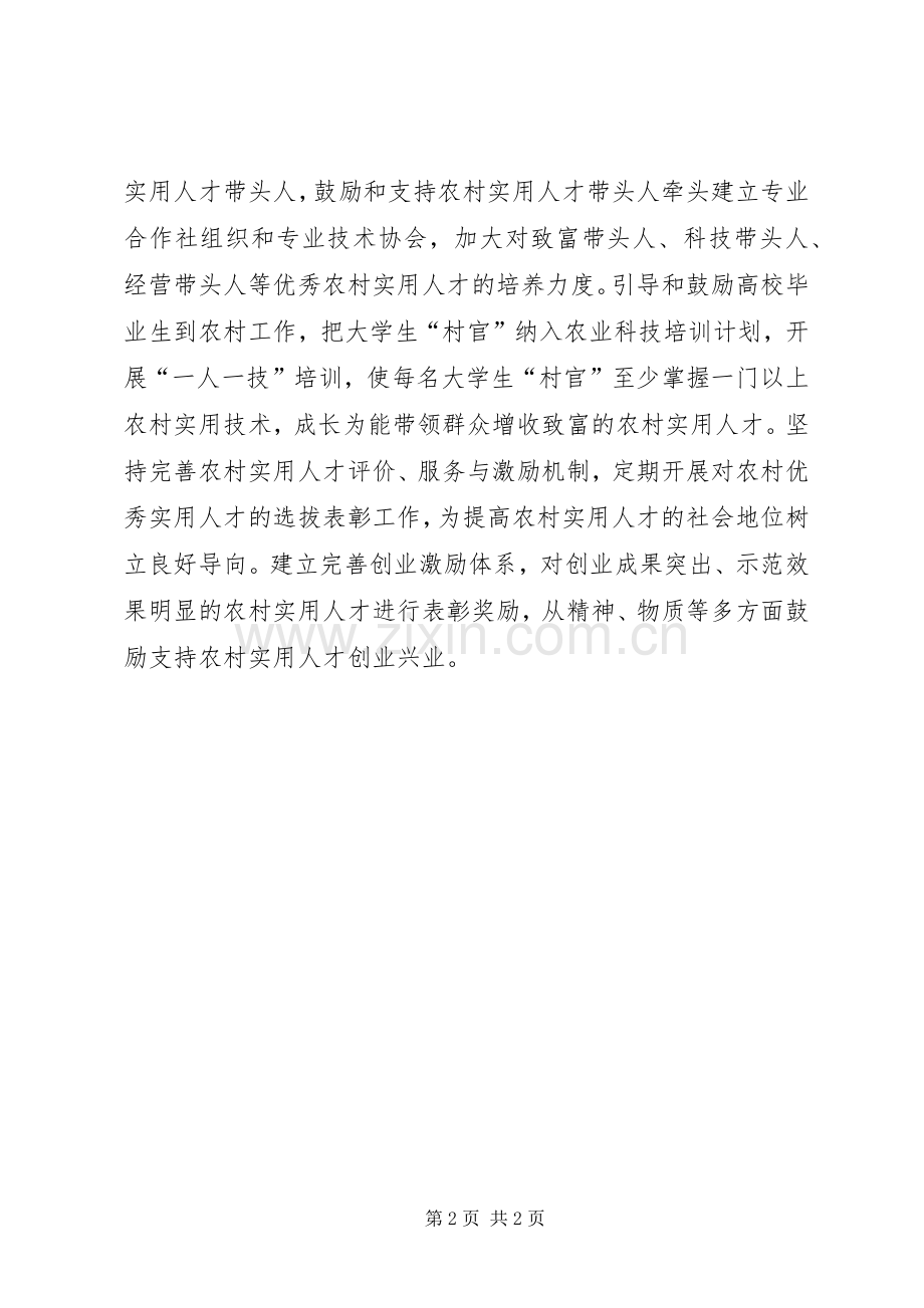 农村实用性人才工作计划 .docx_第2页