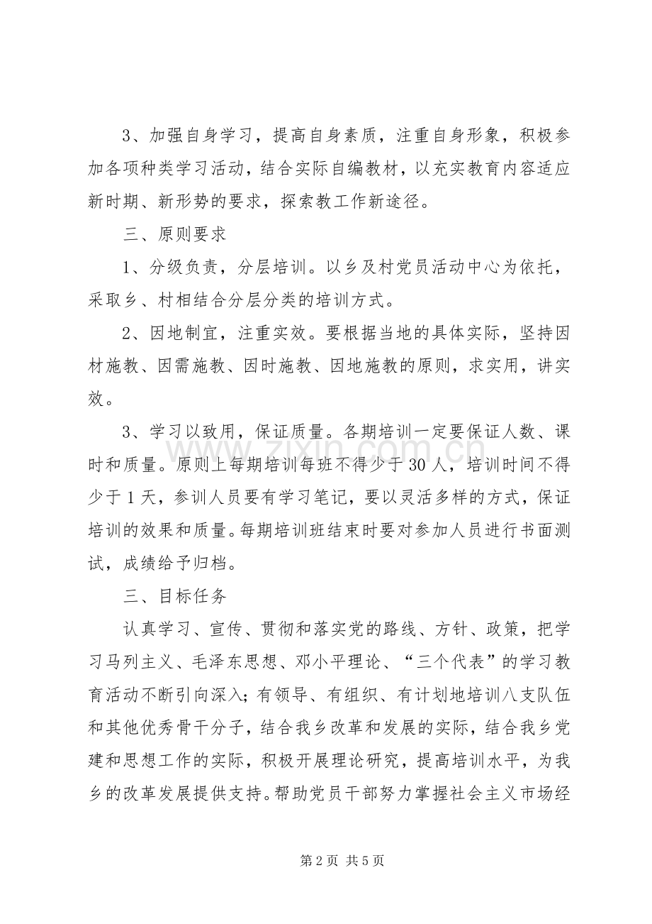 XX年乡镇干部培训计划.docx_第2页