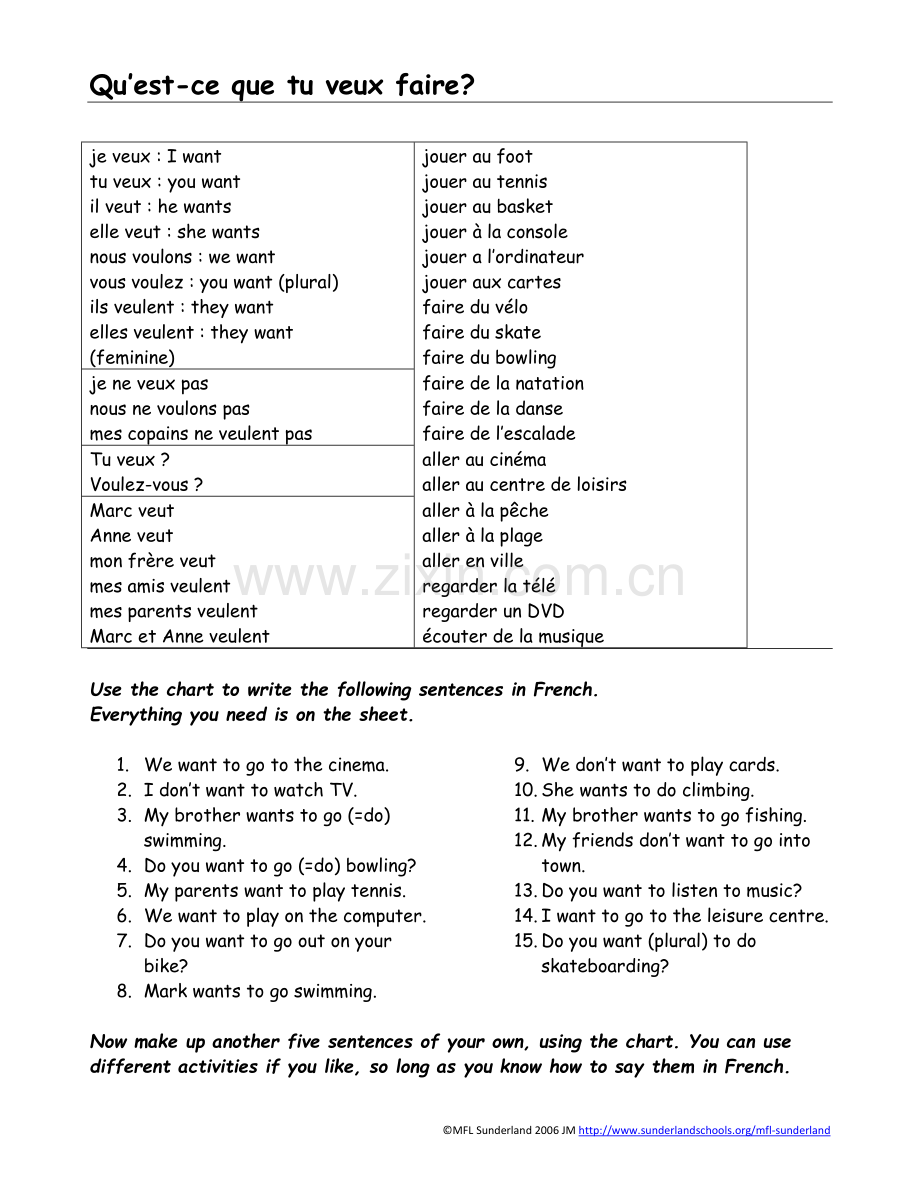 英国中学课堂法语‘现在时’练习题11sd29.doc_第1页