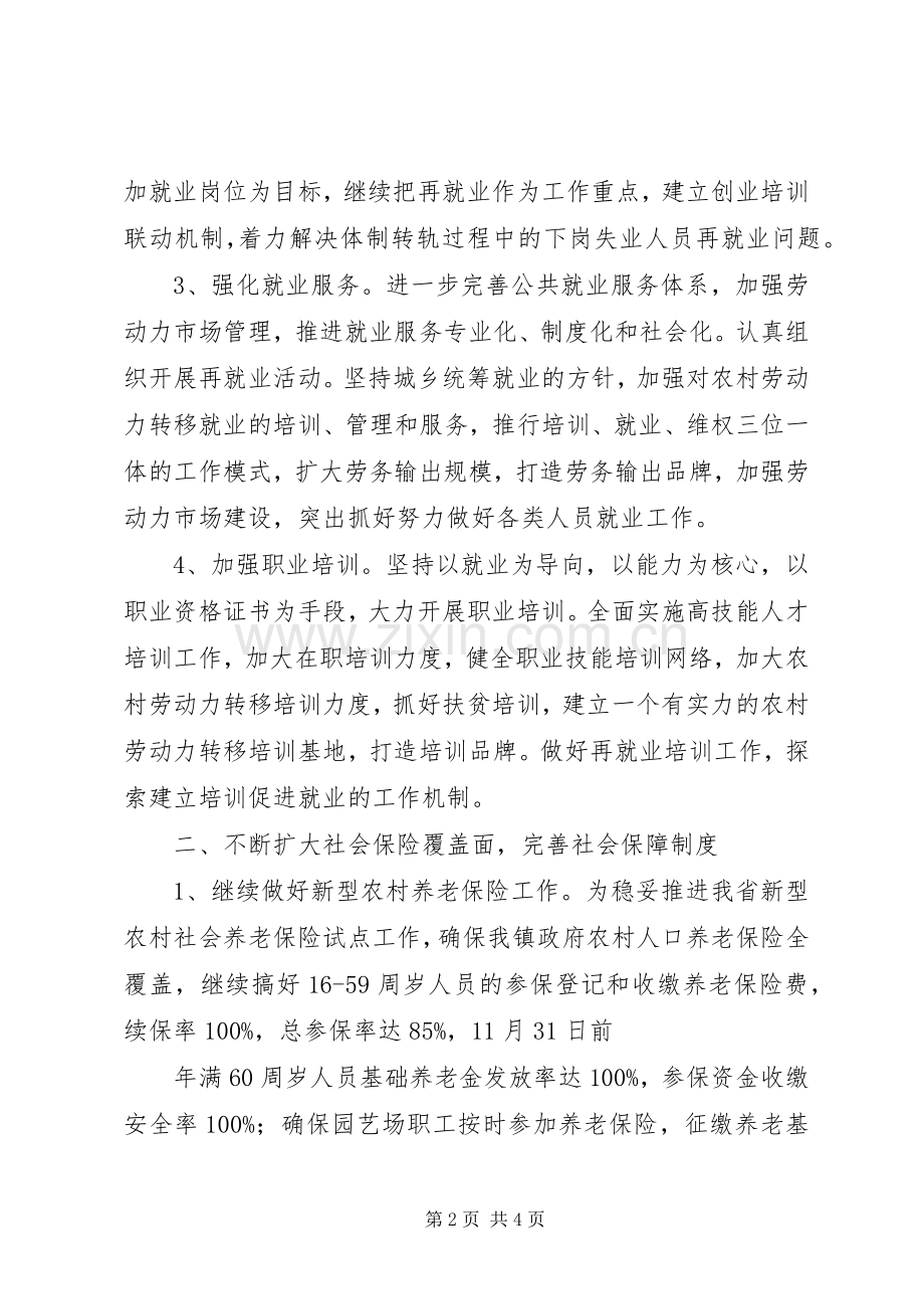 镇政府XX年度劳动保障工作计划.docx_第2页