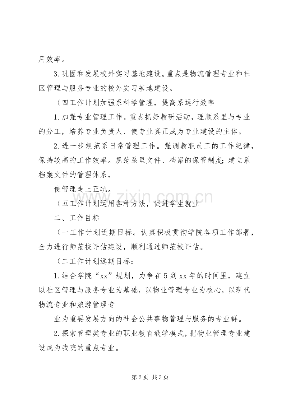 社区管理系副主任的工作计划.docx_第2页